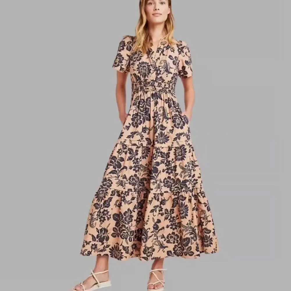 Anthropologie The Somerset Floral Maxi Dress NWT Medium - Picture 1 of 4